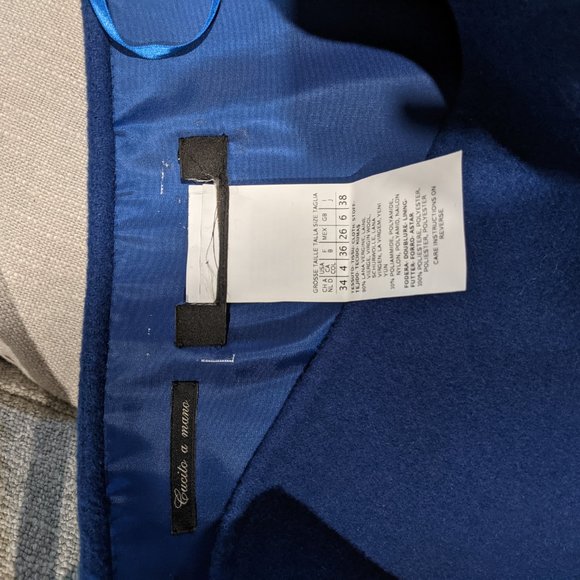 Weekend MaxMara skirt in blue wool- IT38 - Picture 5 of 6